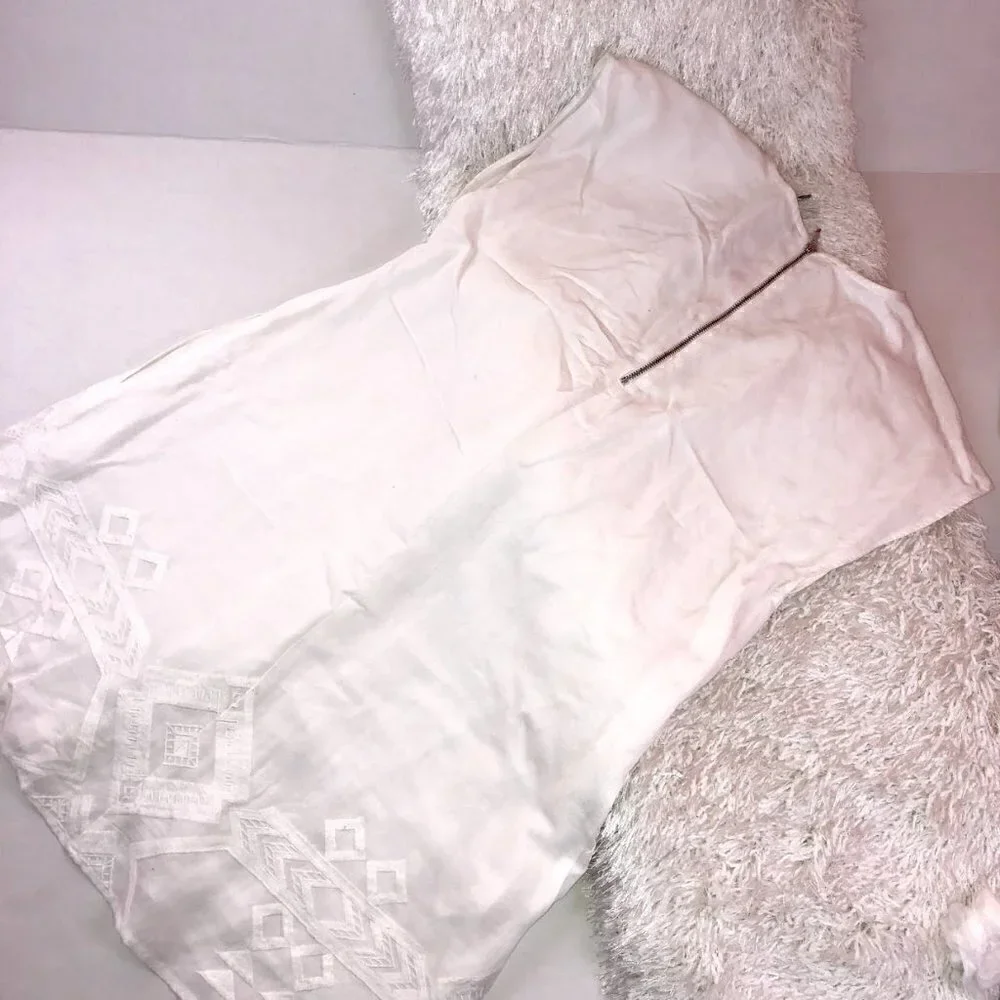 Dolce Vita White Roxanne V Neck Lace Dress XS - Picture 9 of 12